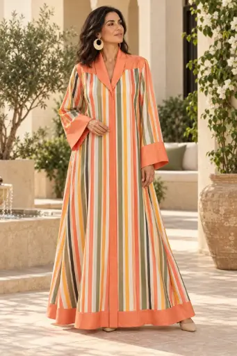 Linen Striped Dress 