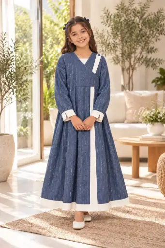 Navy Blue Cotton Dress