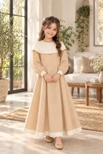 Beige Cotton Dress