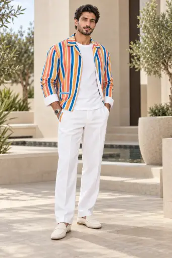 ٍStriped Set (Top and Pant)